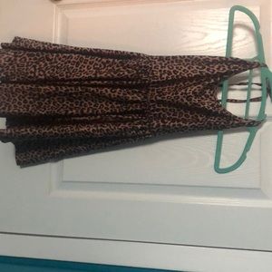 American Apparel leopard skater dress